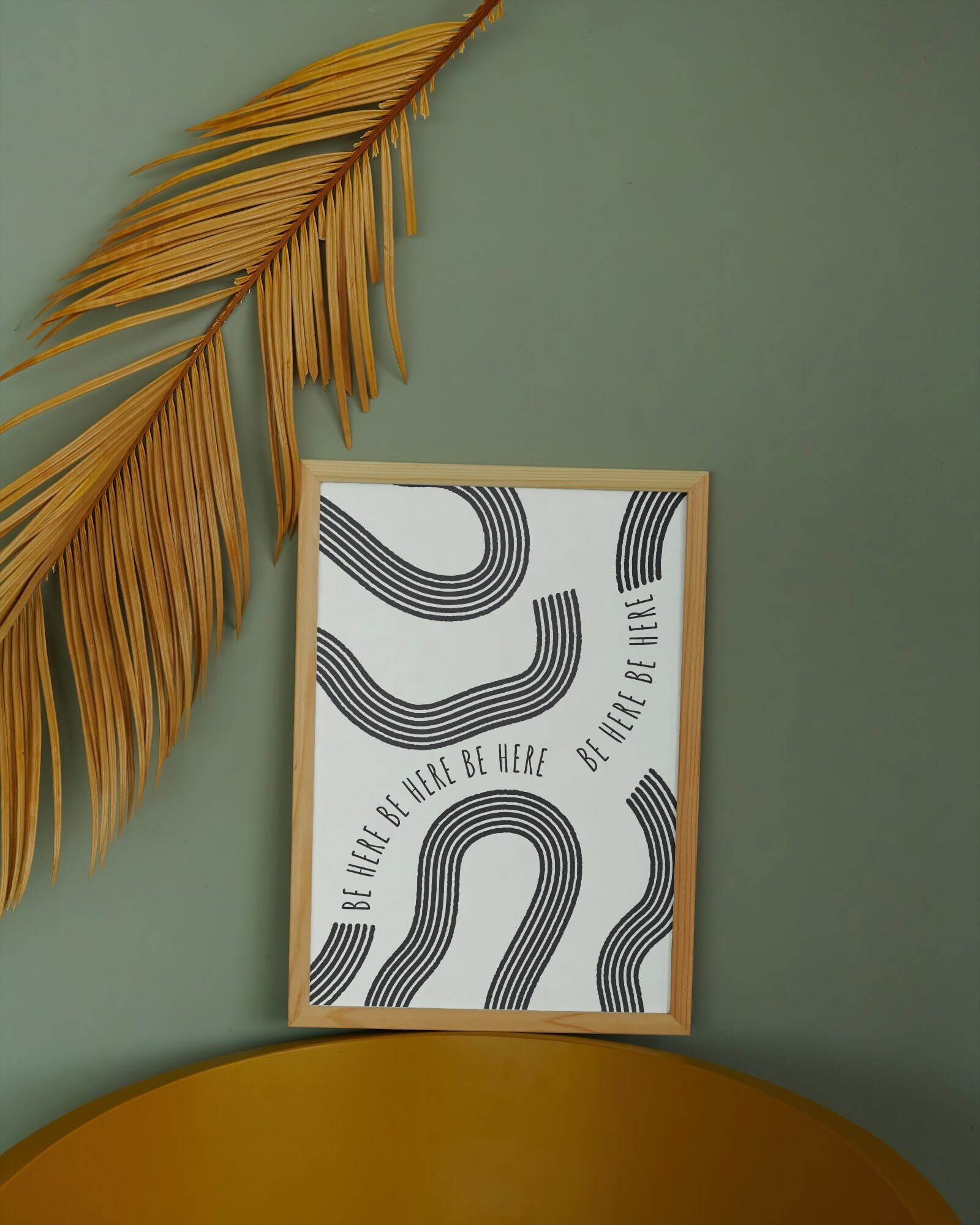 Sei hier Wandkunst | Motivierender Poster Druck