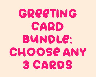 BUNDLE: Greeting Cards | handmade card, floral cards, happy birthday card, thank you card, card set, encouraging cards, blank cards