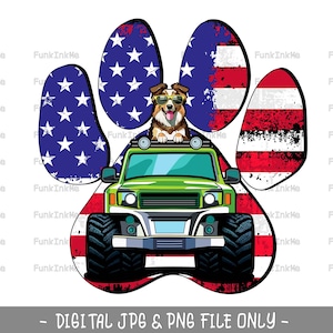 Off Road Dog Adventures PNG und JPG Sublimation digitaler Download