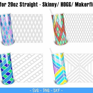4x V split/ Diamonds Burst Tumbler Templates Seamless SVG for 20oz Skinny Straight/ 20oz HOGG/ 20oz Makerflo Tumblers - Tumbler tape SVG