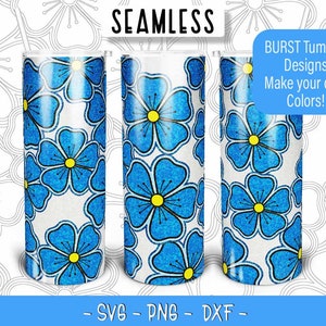 Blumen Sommer Burst Becher Vorlage SVG für 20oz Skinny Straight/ 20oz HOGG/ 20oz Makerflo Becher - Peekaboo Bursts