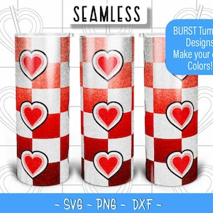 Herz Geometrische Burst Becher Vorlage SVG für 20oz Skinny Straight / 20oz HOGG / 20oz Makerflo Becher - Tumbler tape SVG