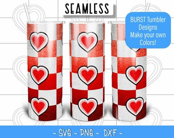 Herz Geometrische Burst Becher Vorlage SVG für 20oz Skinny Straight / 20oz HOGG / 20oz Makerflo Becher - Tumbler tape SVG