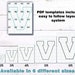 Letter V Mosaic Balloon Frame Template - Square Letters PDF Print Files ...