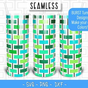 Funky Geometrische Burst Tumbler Vorlage SVG für 20oz Skinny Straight / 20oz HOGG / 20oz Makerflo Becher - Tumbler Tape Bursts