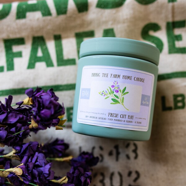 Fresh Cut Hay Candle Etsy