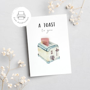 Birthday gift/funny card/greeting card/folding card A toast to you