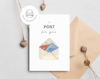 Regalo de dinero como pequeño recuerdo / tarjeta de agradecimiento / tarjeta de felicitación / tarjeta postal plegable para usted
