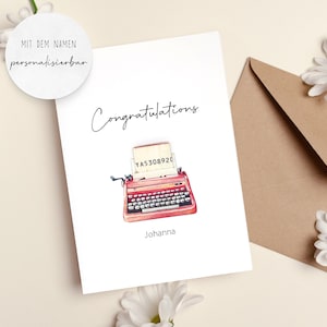Cadeau en argent pour l'obtention d'un diplôme / carte de graduation personnalisable / carte de félicitations succès / carte pliante Félicitations