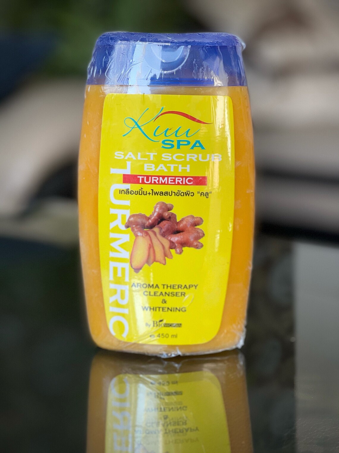 Kuu Spa Salt Scrub Bath Turmeric Therapy Cleaner Etsy