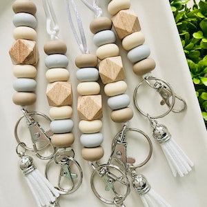 Neutral Color Lanyard | Neutral Lanyard | Beaded Lanyard | Silicone Lanyard | Teacher Lanyard | Teacher Gift