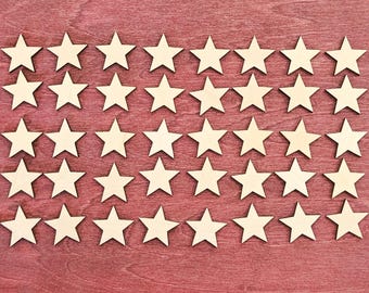 Unfinished Basswood Stars: DIY Craft Supplies, 50pc