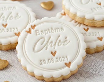 Emporte-pièce Baptême | Biscuits Personnalisés Bébé | Cadeau DIY Fête & Atelier Enfants