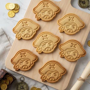Cortador de galletas pirata – Decoración para tartas con temática pirata, cumpleaños infantil, búsqueda del tesoro