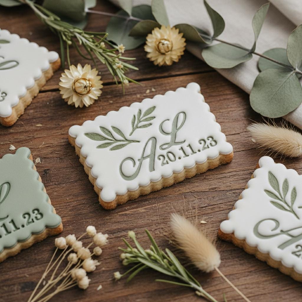 Emporte-pièce personnalisé pour mariage bohème et rustique