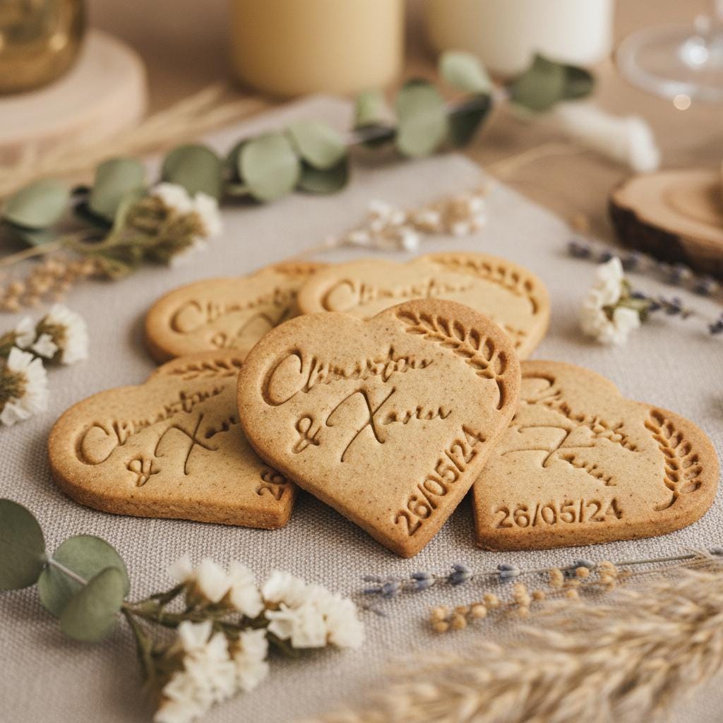 Emporte-pièce cœur personnalisé pour mariage, cadeau invité