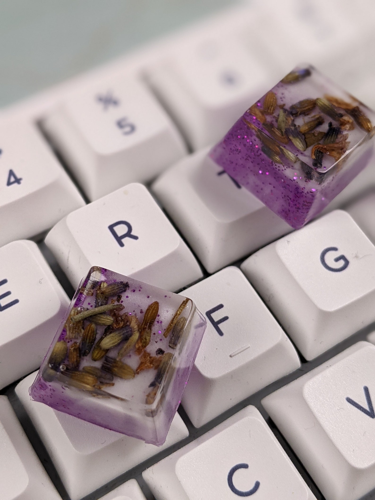 Superb Decorative Computer Keyboard Key With Lavender Flower Etsy Canada