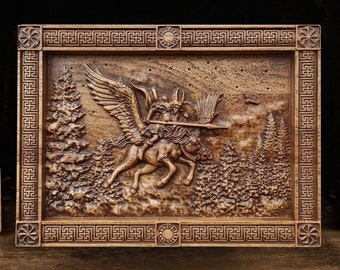 Valkyrie Wood Wall Picture, Valkyrie Norse Goddess, norse gods, pagan decor, norse pagan, viking art, norse pagan, Wall Hangings