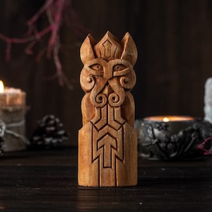 Tyr figure, Tyr Norse God, Tyr Wooden statue, Norse god statue, Viking statue, pagan statue, norse altar