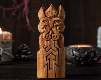 Tyr figure, Tyr Norse God, Tyr Wooden statue, Norse god statue, Viking statue, pagan statue, norse altar