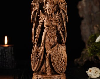 Tezrian Goddess Statue, Tezrian demon, Mystic Divine Feminine Art, Pagan Altar Decor, Fantasy Goddess Sculpture, Spiritual Gift