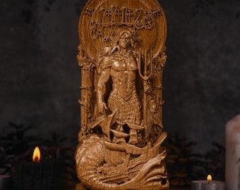 Vepar Goetia Demon, Vepar statue, Demonology figure, Goetia demon, pagan altar, pagan statue, occult statue