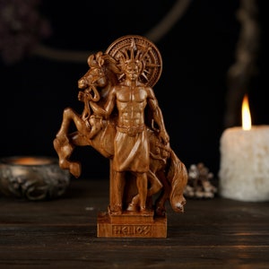 Helios statue, Helios Greek God, Helios with horse, Helios Greek Mythology, greek gods, greek altar, pagan statue