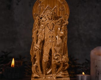 Focalor Goetia Demon, Focalor statue, Demonology figure, Goetia demon, pagan altar, pagan statue, occult statue