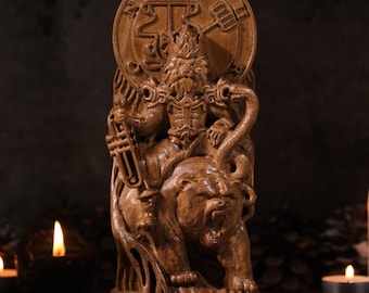Purson King Demon, Purson King statue, Purson Goetia King, Demonology figure, Goetia demon, pagan altar, pagan statue