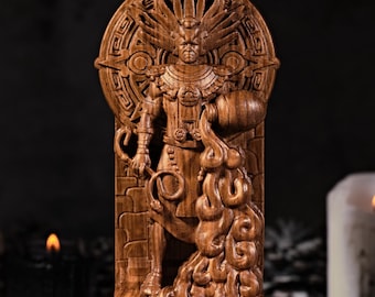 Tlaloc Aztec god, Aztec god, Aztec statue, mexican art, Mayan God, pagan altar, maya statue, aztec temple art, aztec god statues