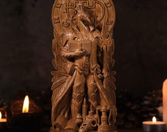 Andrealphus Goetia Marquis statue, Andrealphus statue, Demonology figure, Goetia demon, pagan altar, pagan statue