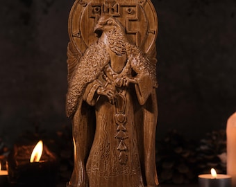 Halphas Goetia Demon, Halphas statue, Demonology figure, Goetia demon, pagan altar, pagan statue