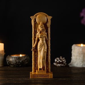Nephthys Egyptian Goddess, Nephthys statue, ancient egypt gods, egypt gods, ancient paganism, pagan altar, egypt altar statue
