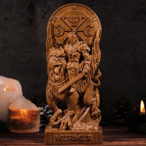 Murmur Duke Demon, Murmur Duke statue, Murmur Duke Goetia, Demonology figure, Goetia demon, pagan altar, pagan statue