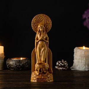 Brigid Irish Goddess, Brigid Celtic Goddess, Celtic gods, Brigid statue, pagan altar, celtic pantheon