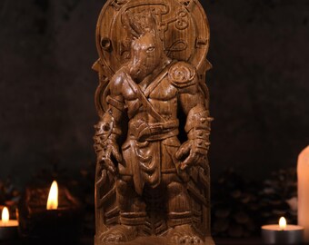 Valefor Duke Demon statue, Valefor Duke statue, Valefor Duke Goetia, Demonology figure, Goetia demon, pagan altar, pagan statue