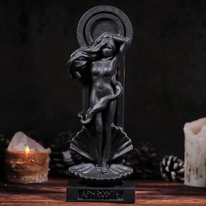 Black Aphrodite statue, Aphrodite Greek Goddess, Greek Goddess, greek altar, greek gods, greek statue