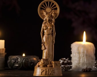 Frigg Norse goddess statue, Frigg wooden statue, pagan altar figure, norse goddess, norse pagan, pagan altar, pagan statue