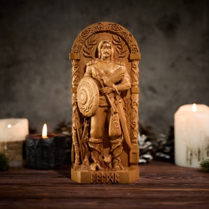 Baldur Norse God statue, Baldr Norse figure, pagan altar, norse gods, pagan statue, norse pagan, viking statue, wood carving