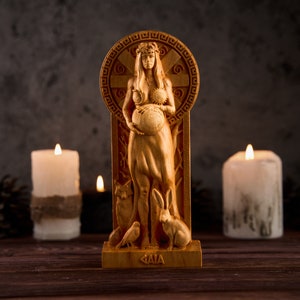 Gaia statue, Gaia Goddess, Mother Earth Statue, Gaia Greek Goddess statue, paganism, pagan altar, goddess Gaia statue