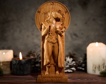 Demone Orobas Goetia, statua Orobas, figura demonologica, demone Goetia, altare pagano, statua pagana