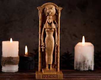 Hathor Egyptian Goddess, Hathor statue, ancient egypt gods, egypt gods, ancient paganism, pagan altar, egypt altar statue