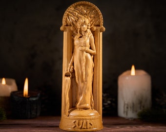 Sulis Minerva Roman Goddess, Sulis Minerva Roman Figure, pagan statue, roman statue, roman goddess, pagan altar