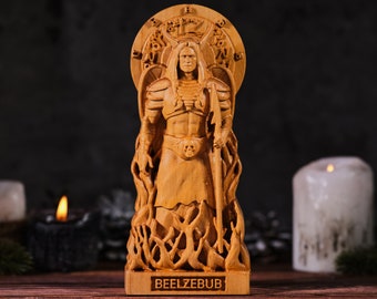 Beelzebub Goetia Dämon, Beelzebub Statue, Beelzebub Prinz, Herr der Fliegen, Dämonologie Figur, Goetia Dämon, heidnischer Altar, heidnische Statue