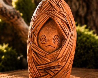 Forest Spirit Figure, Hand Carved Wooden Woodland Guardian, Nature Spirit Statue, Fantasy Wood Sculpture, Cute Forest Decor, Woodland Gift