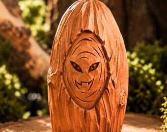 Forest Spirit Figure, Wooden Forest Guardian, Hand Carved Woodland Creature, Fantasy Spirit Sculpture, Rustic Wood Decor, Nature Lover Gift