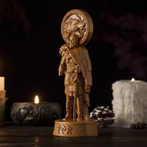 Tyr Norse god statue, Tyr statue, pagan altar figure, norse gods, pagan