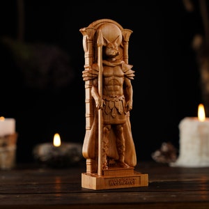 Deus egípcio Wepwawet, estátua de Wepwawet, deuses do antigo Egito, deuses egípcios, paganismo antigo, altar pagão, estátua de altar egípcio imagem 5