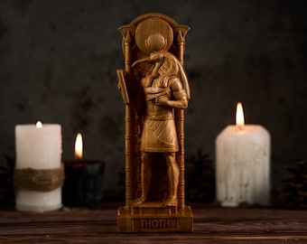 Thoth statue, Thoth Egypt God, Thoth Egypt figure, ancient egypt gods, egypt gods, ancient paganism, pagan altar, egypt altar statue
