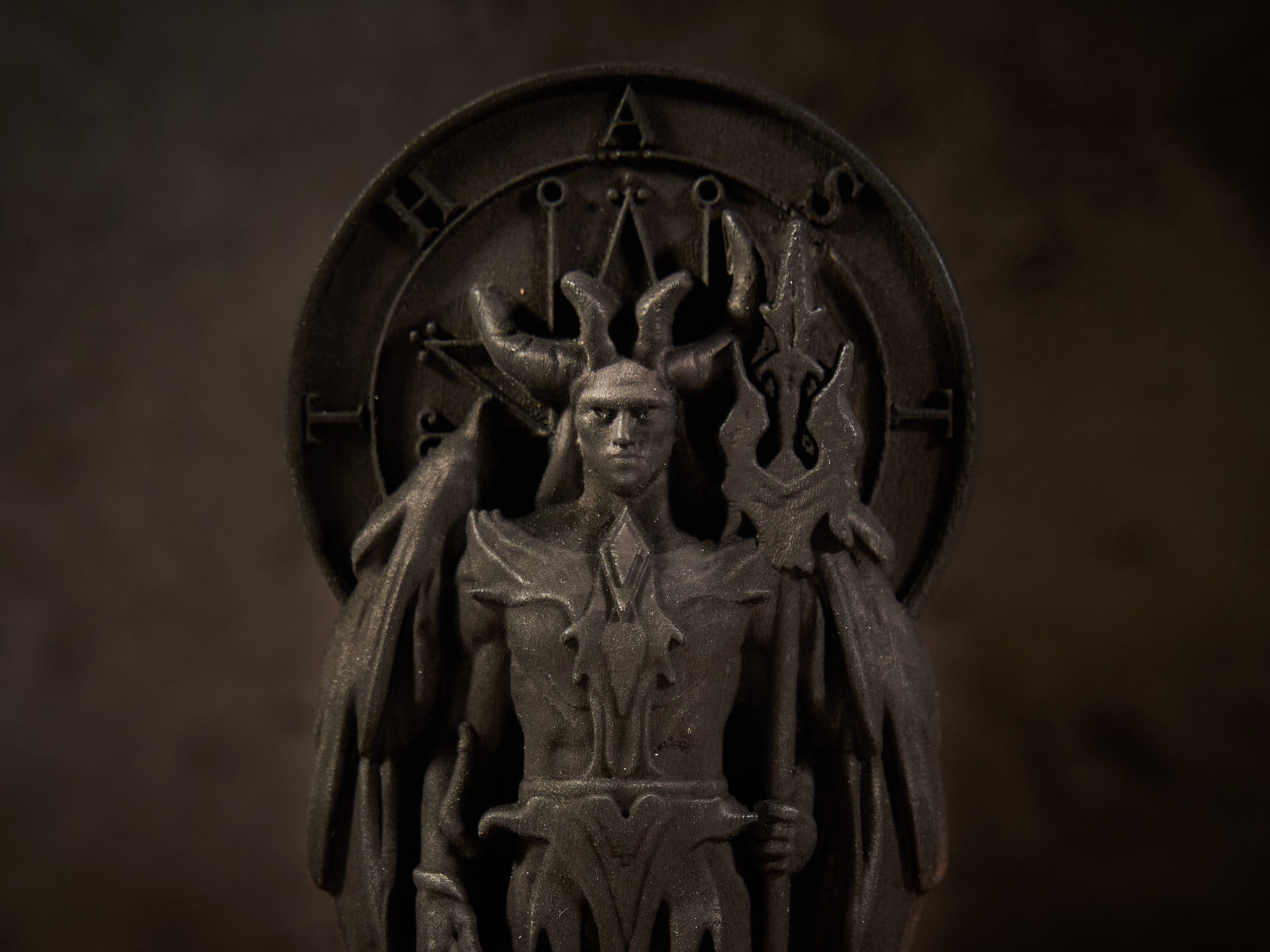 Astaroth Demon, Astaroth Statue in Black, Goetia Demon, Demonology ...
